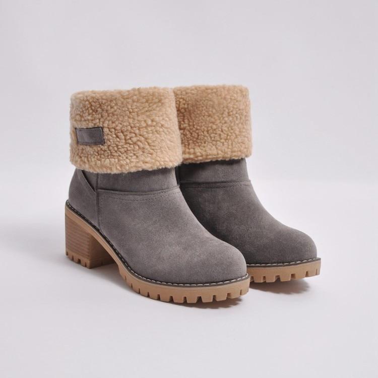 Winter Pelz Warme Schneestiefel