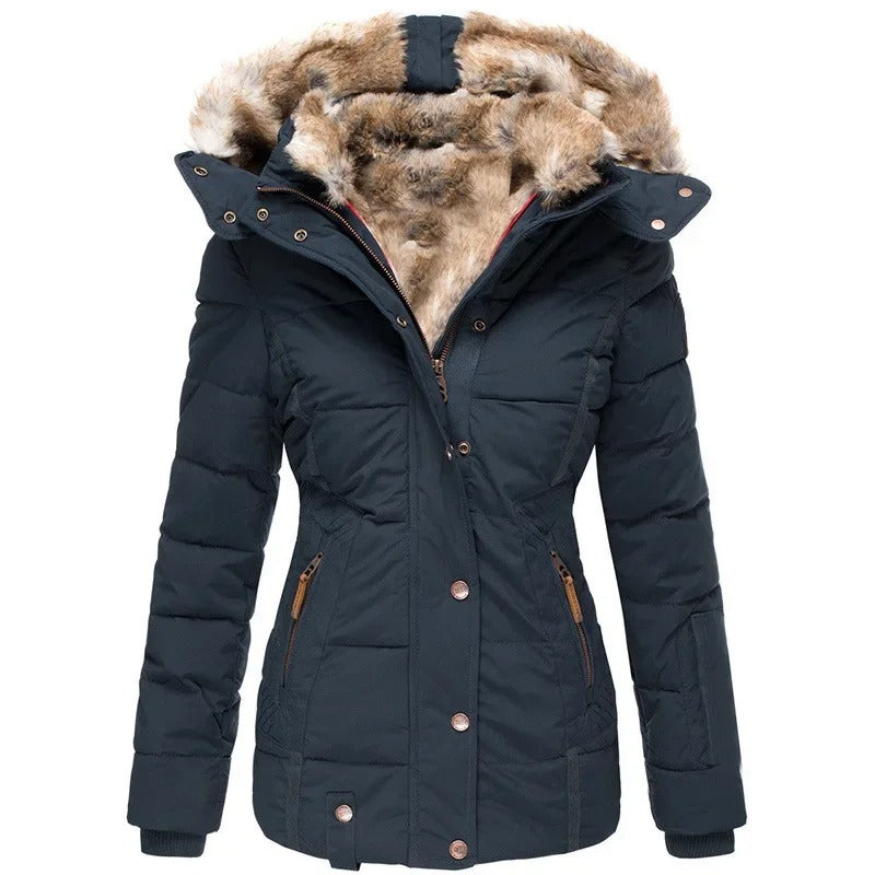 Warm wattierte Baumwolljacke für Frauen